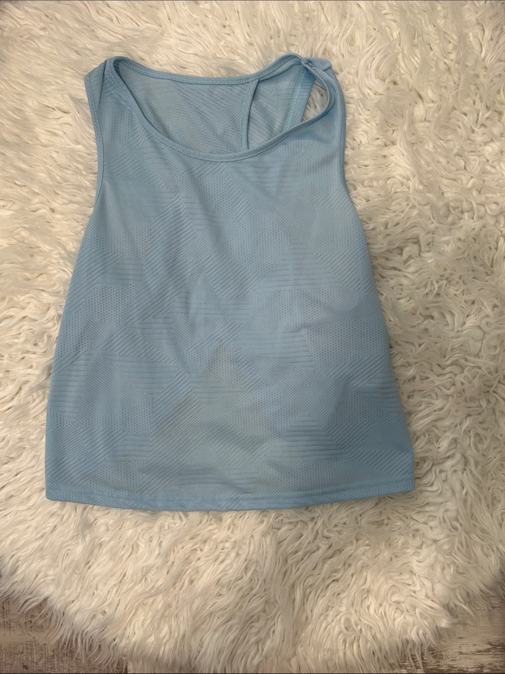 SHEIN Light Blue Athletic Crossback Tank